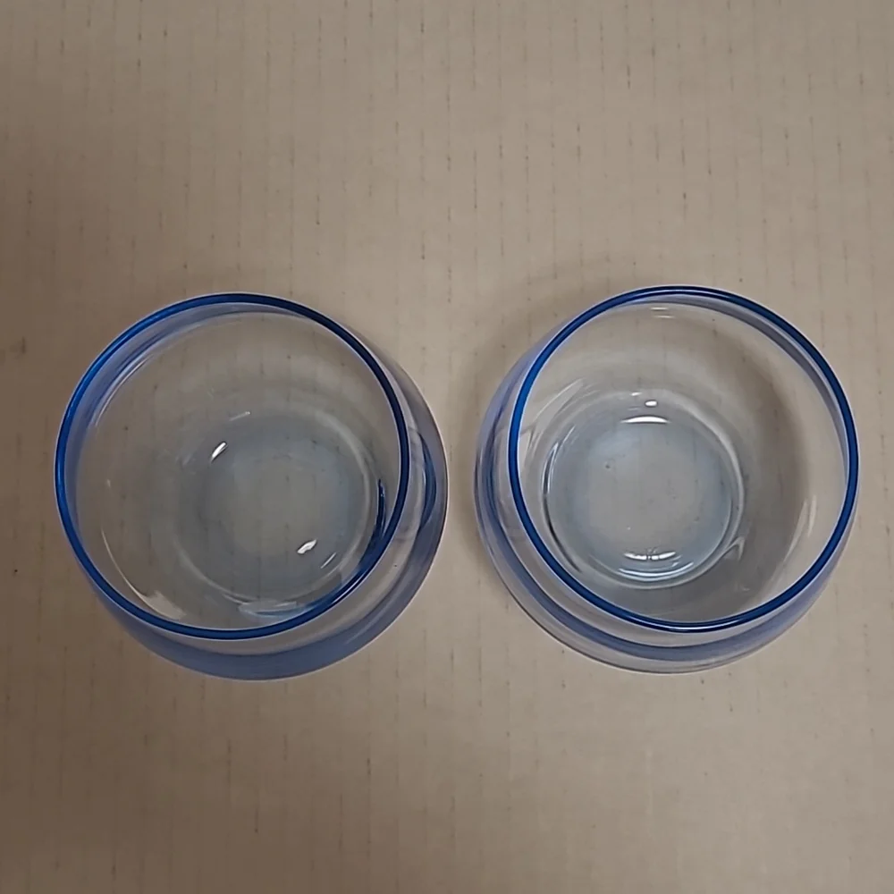 Vintage Pair of Blue Barware Glasses from Italy